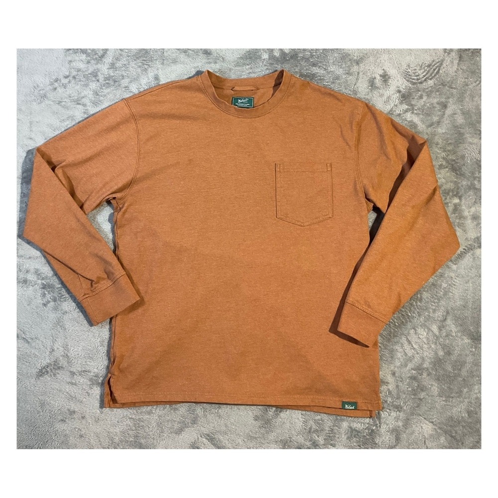 Woolrich Men's Brown Long Sleeve Pocket T-Shirt Size M‎